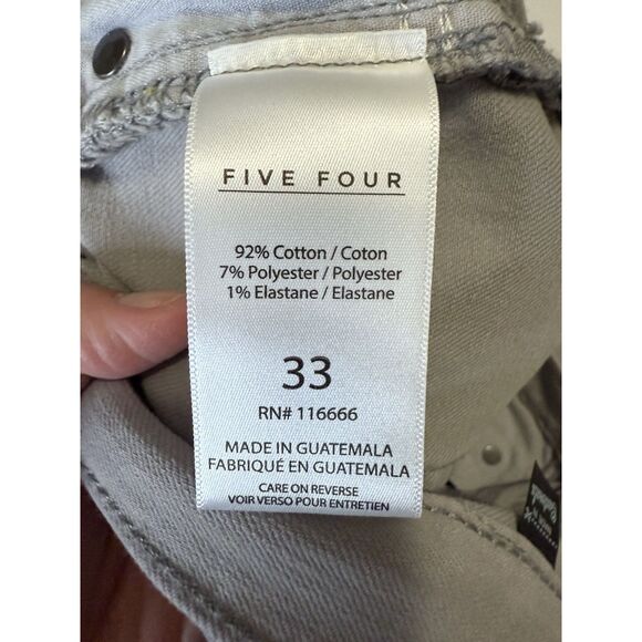 Five Four Gray Jeans Fenton Relaxed  Straight Mens 33x32 Casual Stretch Denim - Picture 15 of 16